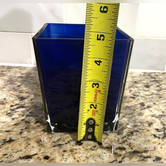 Deep Blue Glass Vase - Picture 4 of 4